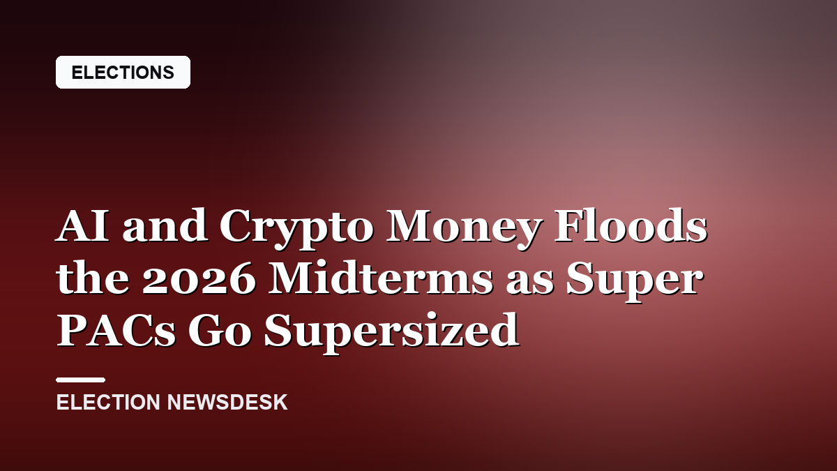 AI and Crypto Money Floods the 2026 Midterms as Super PACs Go Supersized